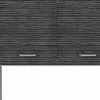 Modern Gray Stria Tall Kitchen Cart