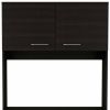 Modern Black  Kitchen Cabinet with Two Storage Shelves
