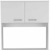 Modern White Kitchen Cabinet with Two Storage Shelves