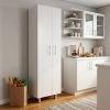 White Versatile Tall Pantry or Laundry Cabinet
