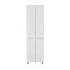 78" Modern White Pantry Cabinet with Two Full Size Doors