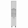 78" Modern White Sleek and Tall Pantry Cabinet