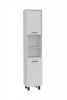 78" Modern White Sleek and Tall Pantry Cabinet