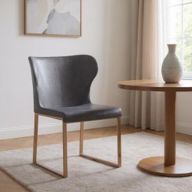 Gray Rosegold Velvet Dining Chair