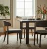 Set of Two Gray Wenge Dining Chairs