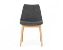 Set of Two Dark Gray Fabric Dining Chairs