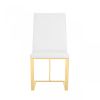 White Gold Contemporary Dining Chair
