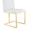 White Gold Contemporary Dining Chair