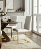 White Gold Contemporary Dining Chair