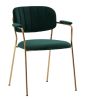 Set of Two Green Modern Dining Chairs