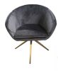 Gray Bronze Velved Dining Chair