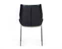 Set of Two Black Faux Leather Moder Dining Chairs