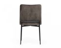 Set of Two Brown Black Dining Chairs