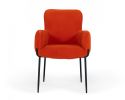 Orange Velvet Dining Chair