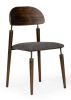 Set of Two Gray Brown Mid Century Dining Chairs