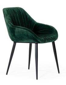 Emerald Slouchy Velvet Modern Dining Chair