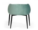 Mod Light Green and Black Velvet Dining or Side Chair