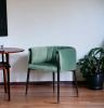 Mod Light Green and Black Velvet Dining or Side Chair