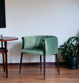 Mod Light Green and Black Velvet Dining or Side Chair