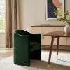 Dark Green Velvet Modern Curvilinear Dining Chair