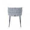 Light Gray Black Contemporary Dining Chair