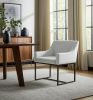 Beige Velvet Antique Brass Dining Chair