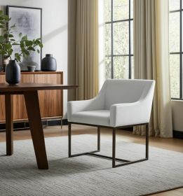 Beige Velvet Antique Brass Dining Chair