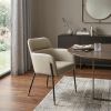 Pale Gray Faux Leather Modern Dining or Side Chair