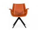 Cognac Faux Leather Dining Chair