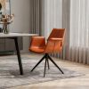 Cognac Faux Leather Dining Chair
