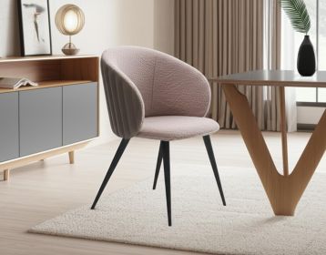 Gray Cream Contemporary Dining Chair