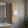 Light Oak and White Multi Purpose Vertical Hanging Cabinet