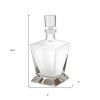34 oz. Clear Mouth Blown Crystal Glass Liquor Decanter