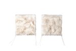 Set Of Two 17" X 17" Gradient Tan Faux Fur Dining Chair Pad