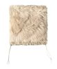 Set Of Two 17" X 17" Taupe Faux Fur Solid Color Dining Chair Pads