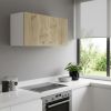 39" White And Light Oak Standard Accent Cabinet With One Shelf