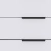 28" White Manufactured Wood Three Drawer Dresser