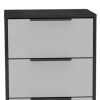 18" White Manufactured Wood Five Drawer Chest
