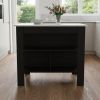 Modern Black Kitchen Island with a Marble Counter Top