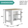 Modern Black Kitchen Island with a Marble Counter Top