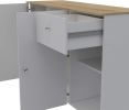 Sleek and Modern White Pine Kitchen Island Cart
