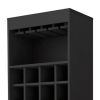 24" White Bar Cabinet With Multiple Shelves