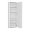 Stylish White  Wall Mounted Shoe Rack with Mirror