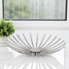 Shiny Silver Open Spike Centerpiece Bowl