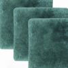 Set Of Four 17" X 17" Emerald Linen Solid Color Dining Chair Pad