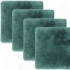 Set Of Four 17" X 17" Emerald Linen Solid Color Dining Chair Pad