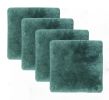 Set Of Four 17" X 17" Emerald Linen Solid Color Dining Chair Pad