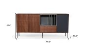 Urban Warm 71" Brown Gray and Charcoal Buffet Server