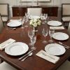White Four Piece Scallop Stoneware Service For Four Dinner Plate Set