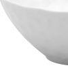 White Six Piece Round Pebbled Porcelain Service For Six Bowl Set